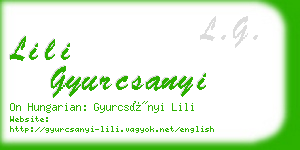 lili gyurcsanyi business card